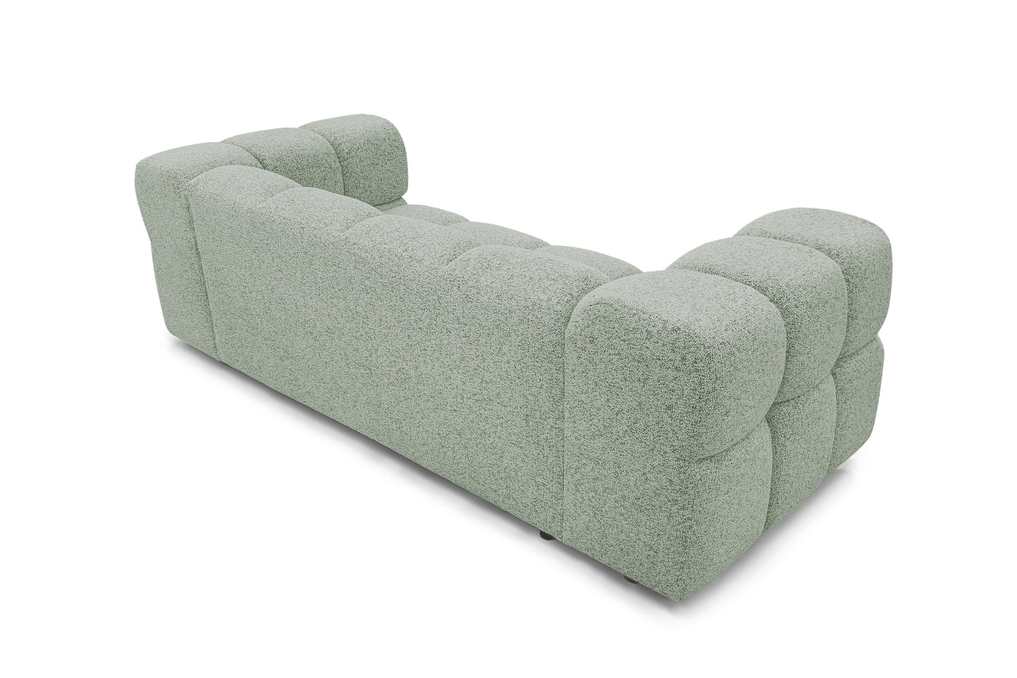 Design 3-Sitzer Sofa AVERRO 240 cm – Puente Salbeigrün 33 – Strukturstoff Premium – HR-Schaum