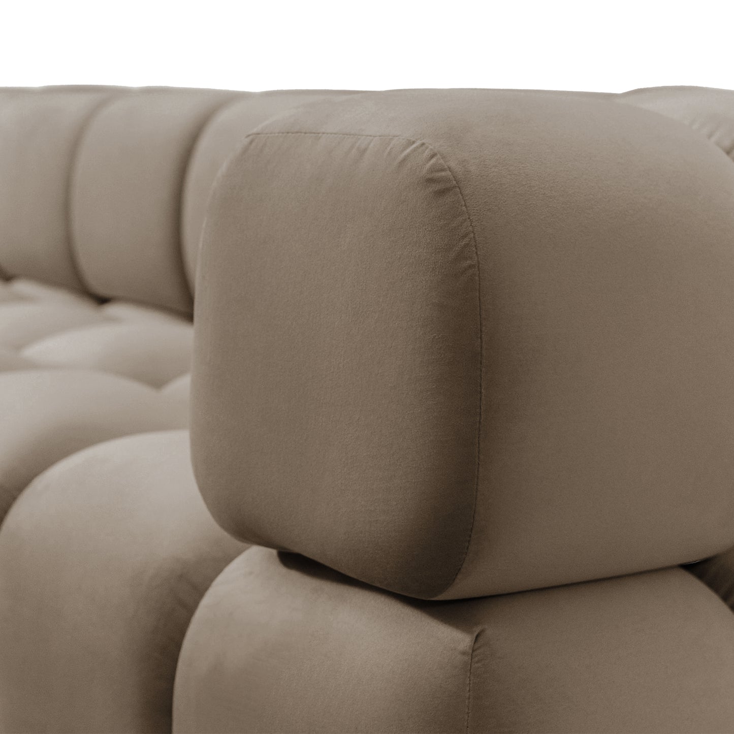 Sofa Tondo 3-Sitzer – Bluvel 28 Dunkelbeige