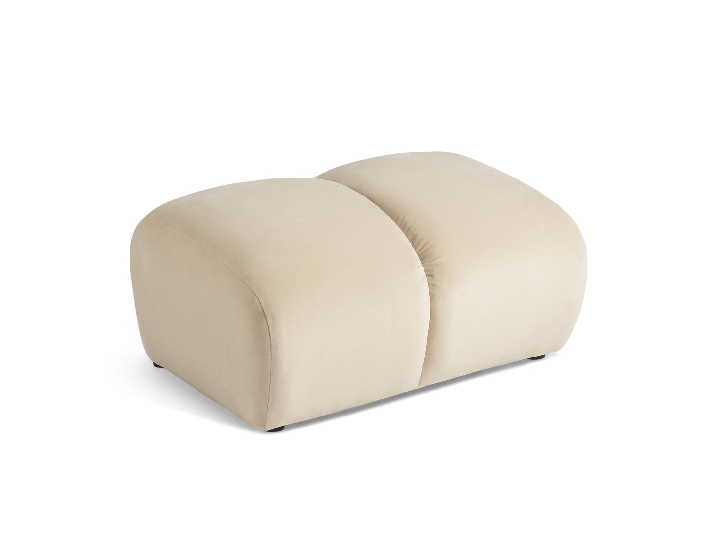 Loungehocker SAVIO – Stoff Puente 41 Senfgelb – 90x70 cm – Design Sitzpouf mit Premium HR-Komfort