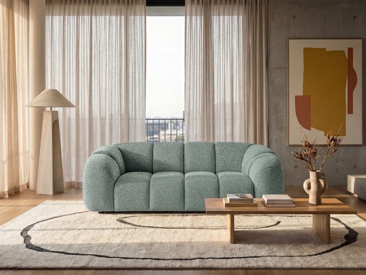Design Sofa MALI 3-Sitzer Stoff Puente 33 Salbeigrün – Cloud Design 240cm