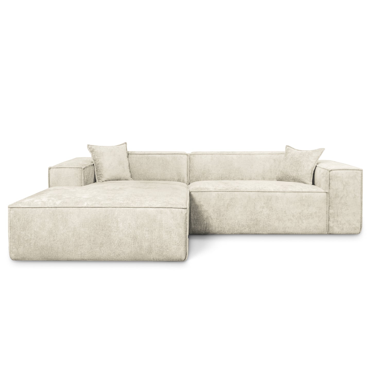 Design Ecksofa Como LC/RC 192x270 cm – Luxus Lounge L-Form Perfect Harmony 01 Beige – Strukturstoff Modern & Robust
