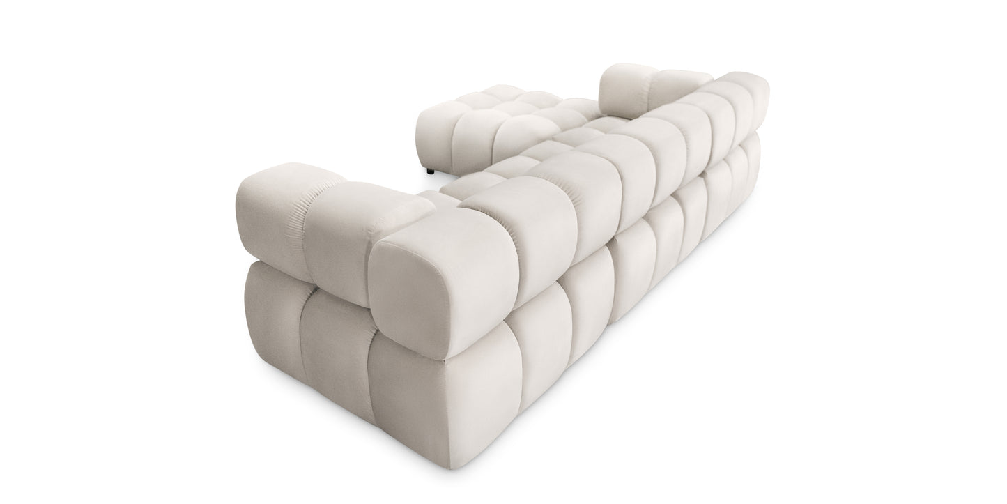 Ecksofa TONDO LC/RC 192x288cm Bluvel 03 Hellgrau