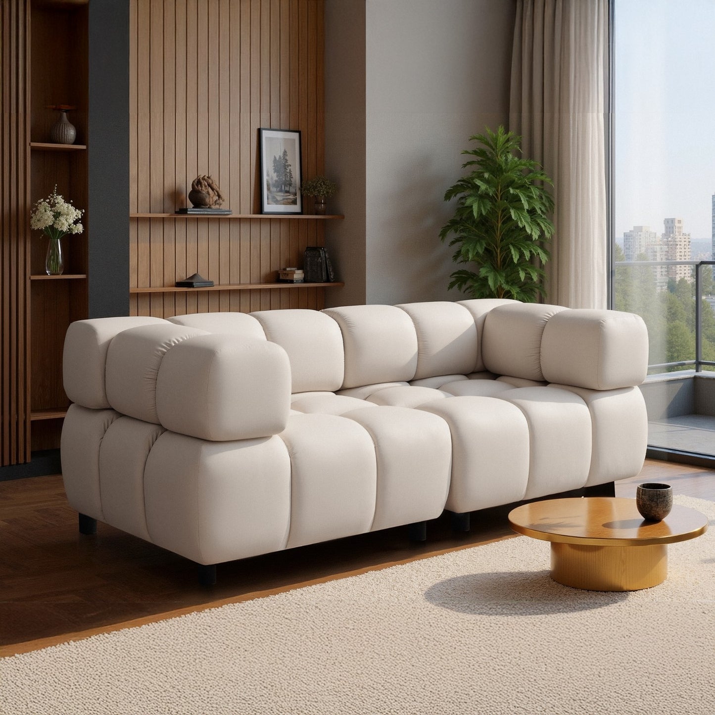Sofa Tondo 3-Sitzer Bluvel 22 beige