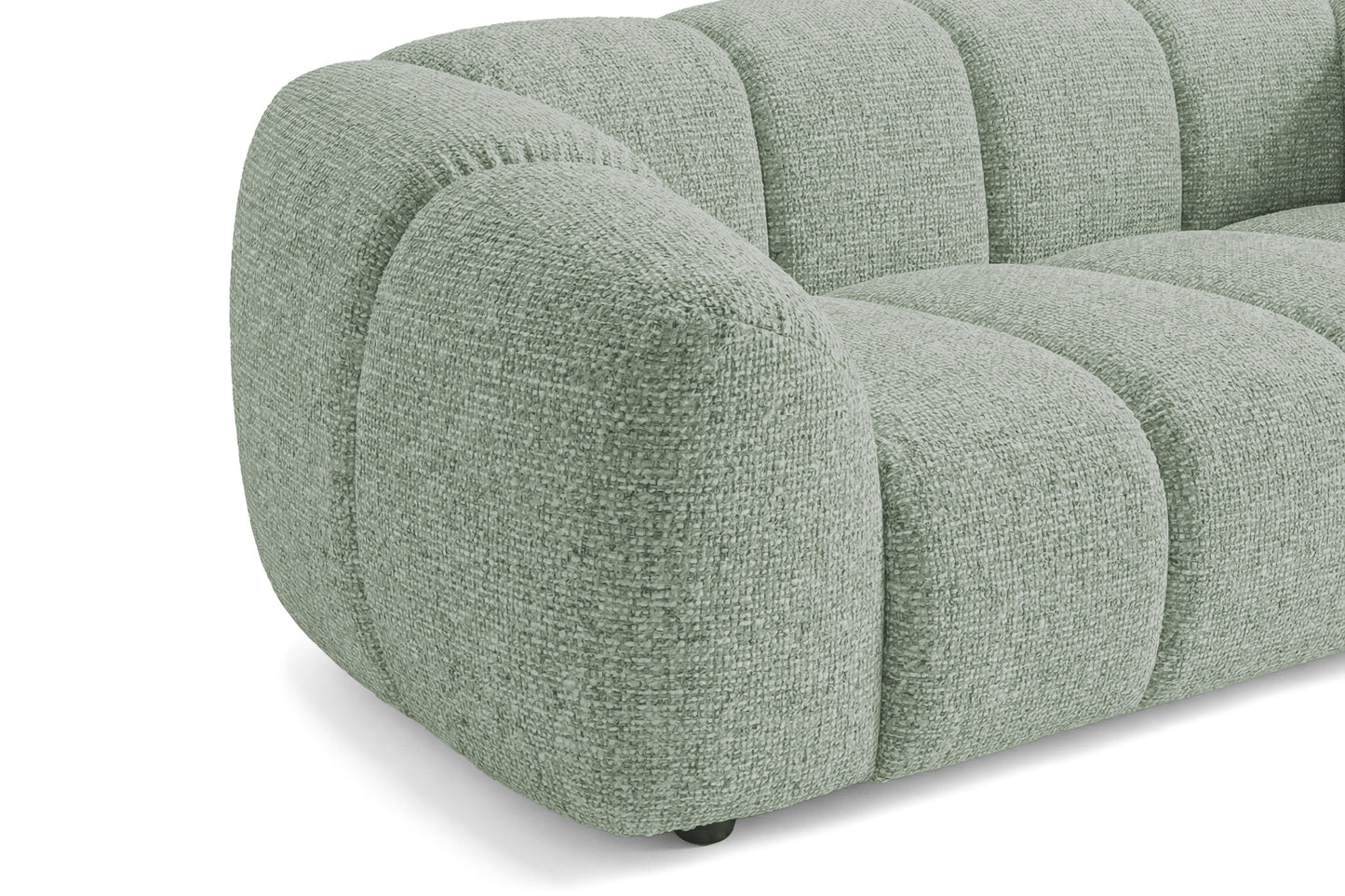 Design Sofa MALI 3-Sitzer Stoff Puente 33 Salbeigrün – Cloud Design 240cm