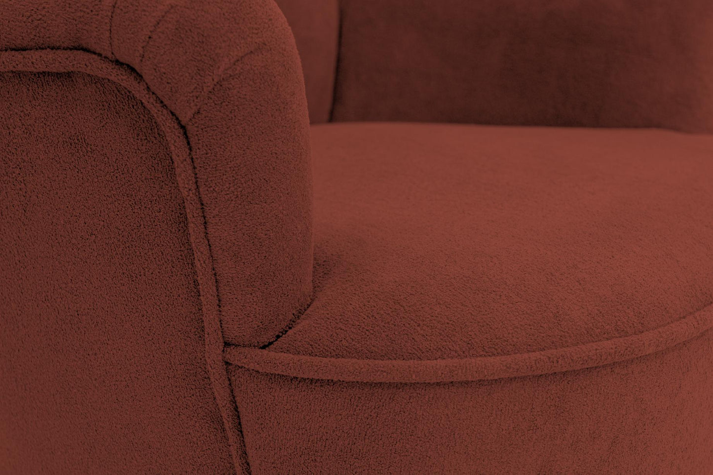 Retro-Sessel Sofiland Velo mit Veloursstoffbezug – Farbe Terrakotta