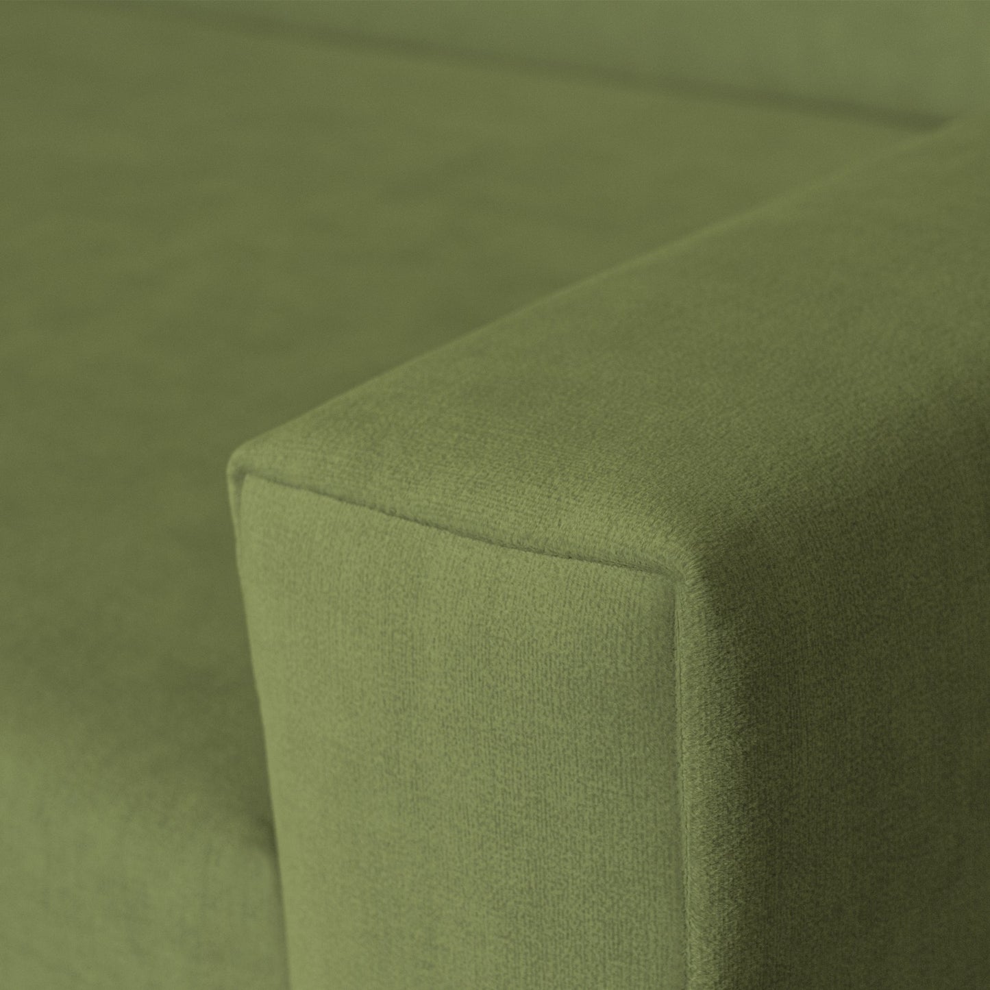 Ecksofa Vega L mit Schlaffunktion & Bettkasten – Samtstoff Best Grün– Zero-Wall Design Wandbündig – L-Form Sofa Freistehend