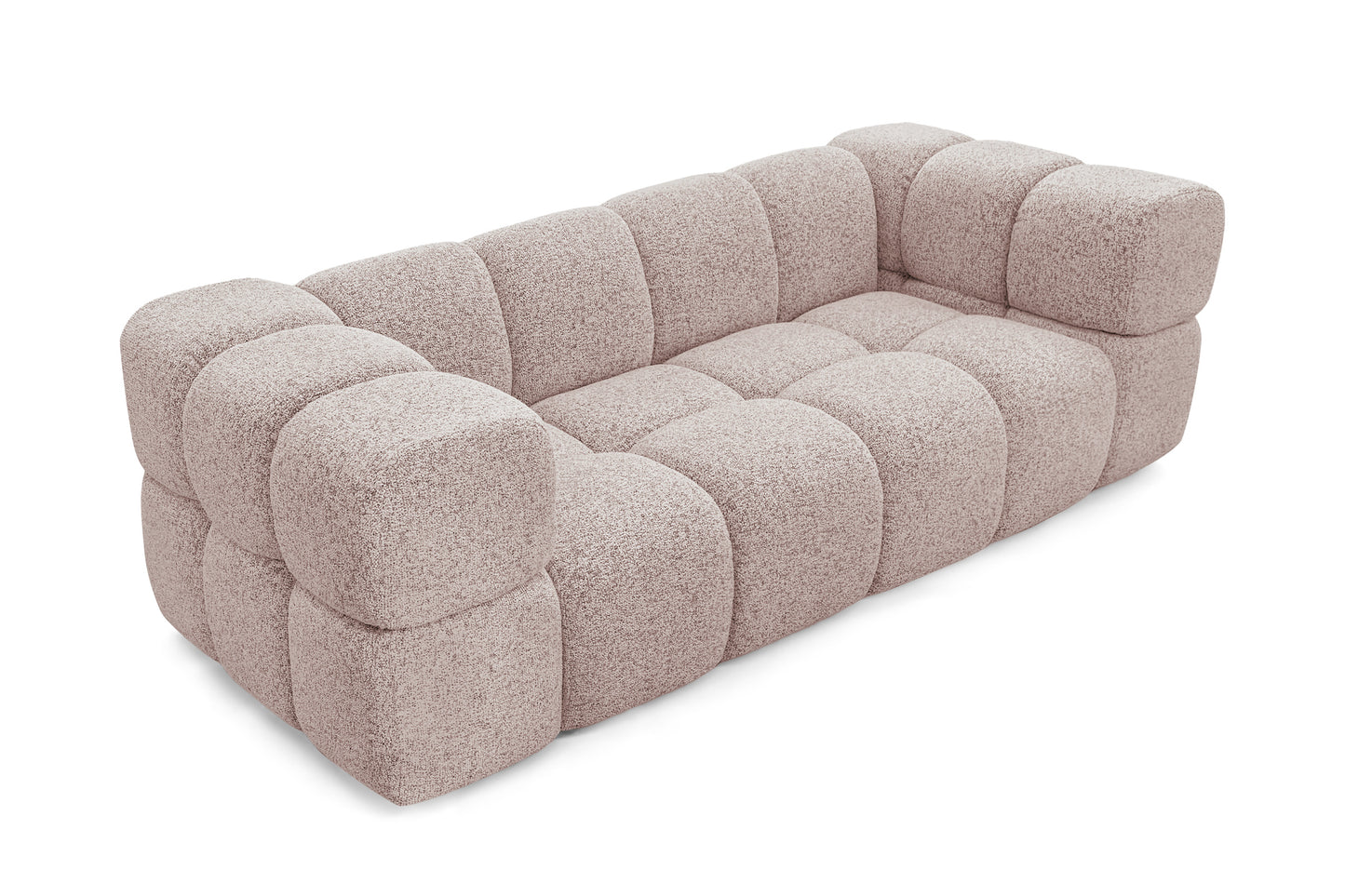Design 3-Sitzer Sofa AVERRO 240 cm – Puente Altrosa 68 – Strukturstoff Premium – HR-Schaum