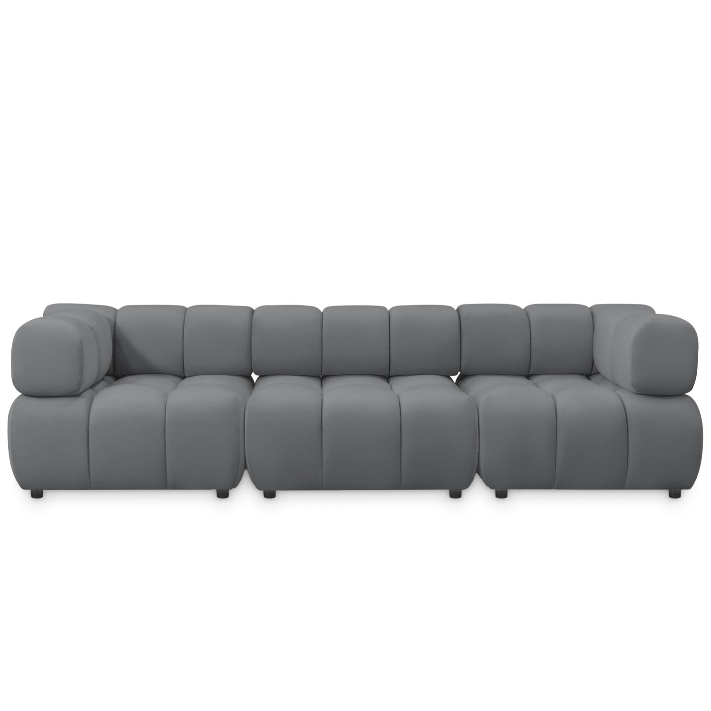 Tondo 4S Design Sofa Modulares Bubble Couch 4-Sitzer Samt Bluvel 14 Grau