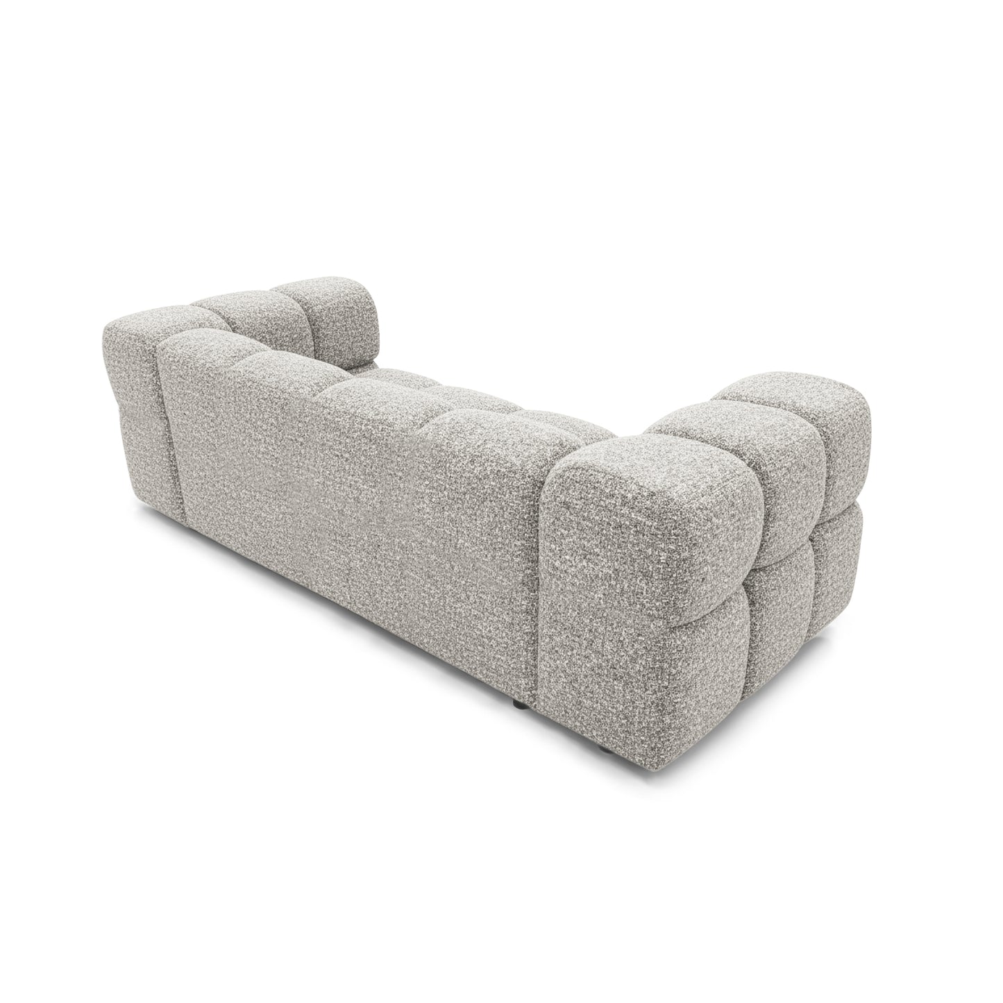 Designer-Sofa 3-Sitzer TONDO PUENTE 06 – Strukturstoff in Bouclé-Optik – Wellenförmiges Design – Beige