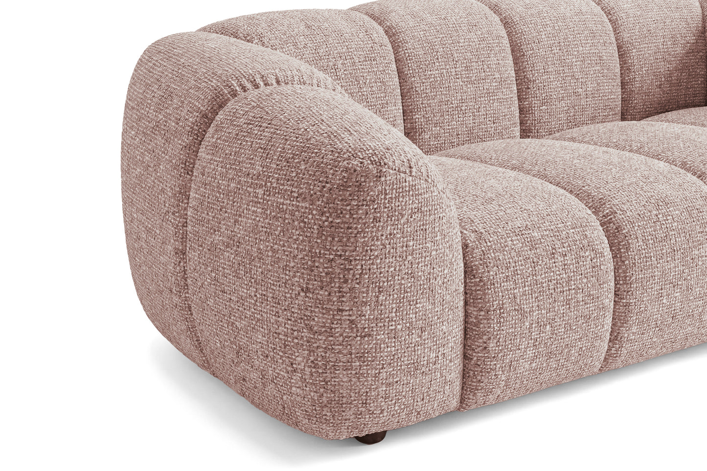 Design Sofa MALI 3-Sitzer Stoff Puente 68 Altrosa – Cloud Design 240cm