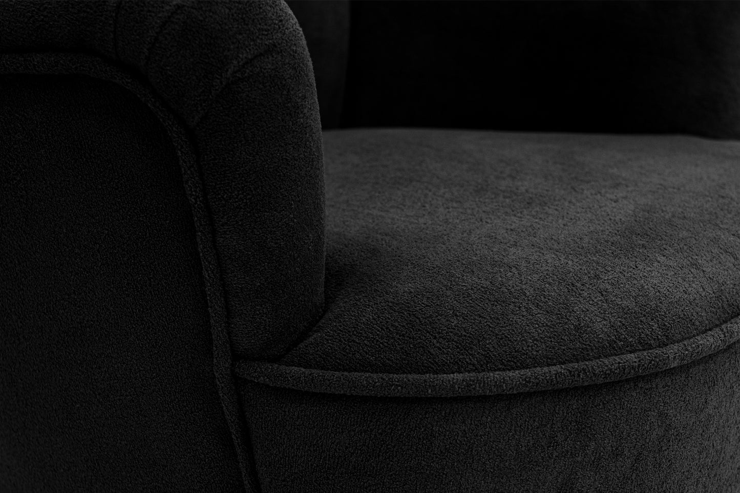 Retro-Sessel Sofiland Velo, mit Velo-Stoff bezogen – Farbe Schwarz