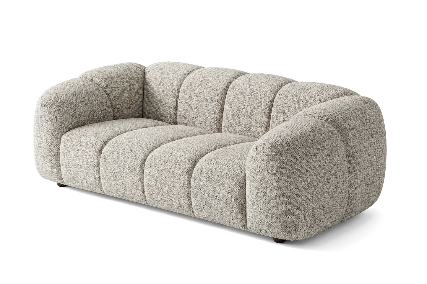 Design Sofa MALI 3-Sitzer Stoff Puente 06 Hellgrau – Cloud Design 240cm
