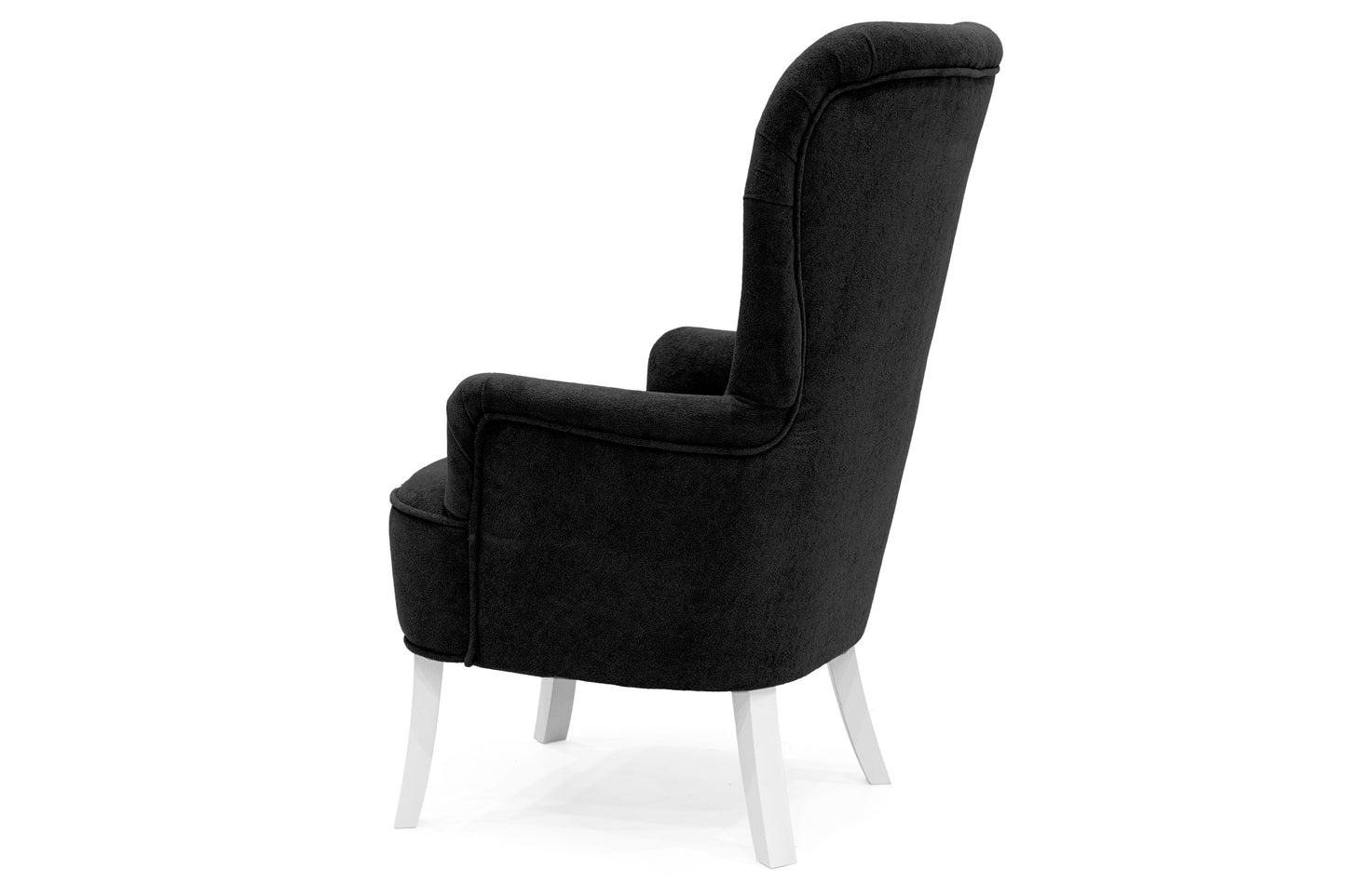 Retro-Sessel Sofiland Velo, mit Velo-Stoff bezogen – Farbe Schwarz