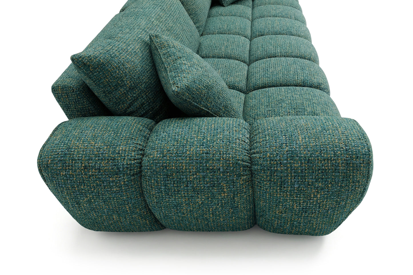 Schlafsofa COSMO 240cm HR-Schaum Strukturstoff Puente 37 Dunkelgrün