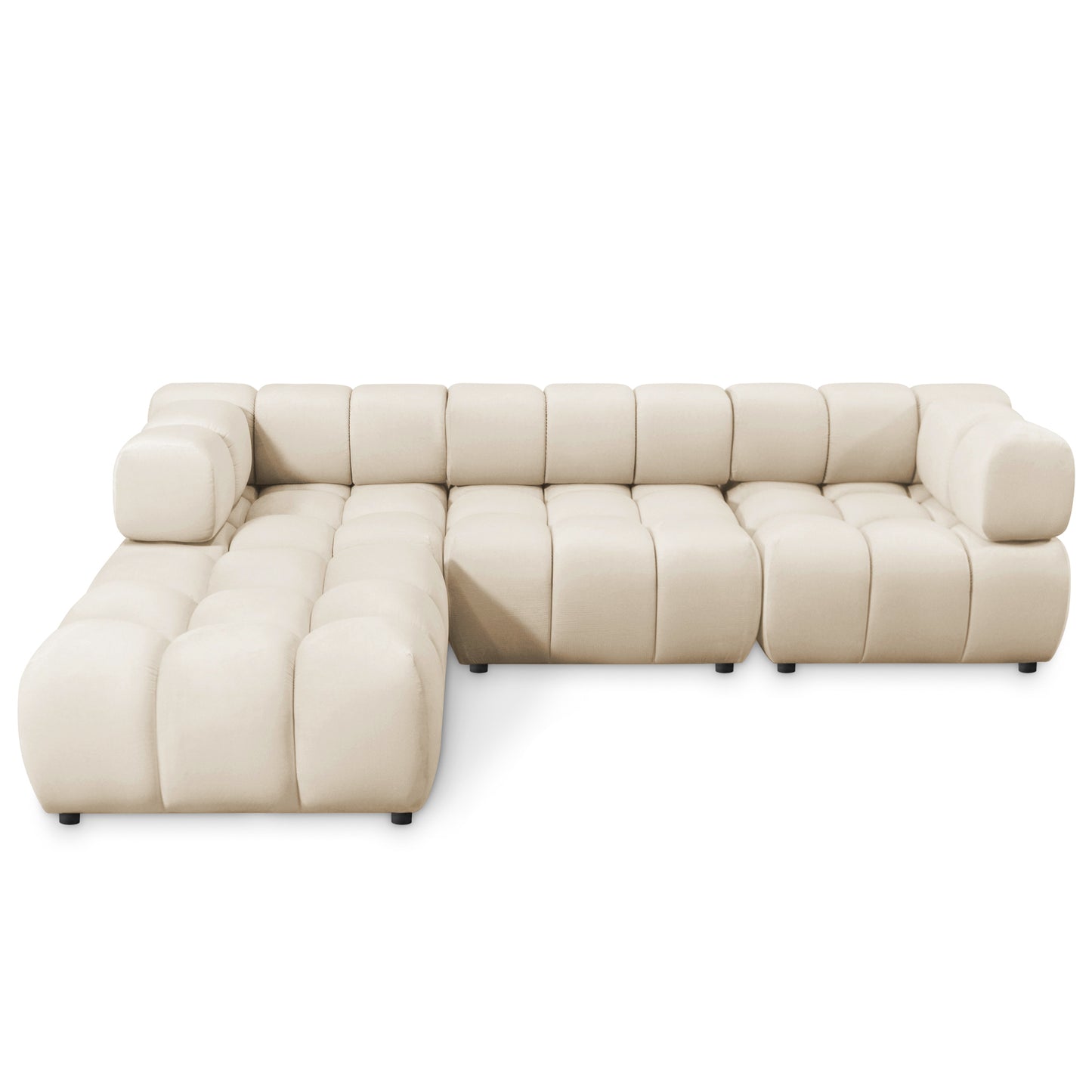 Ecksofa TONDO LC/RC 192x288cm Bluvel 22 Beige
