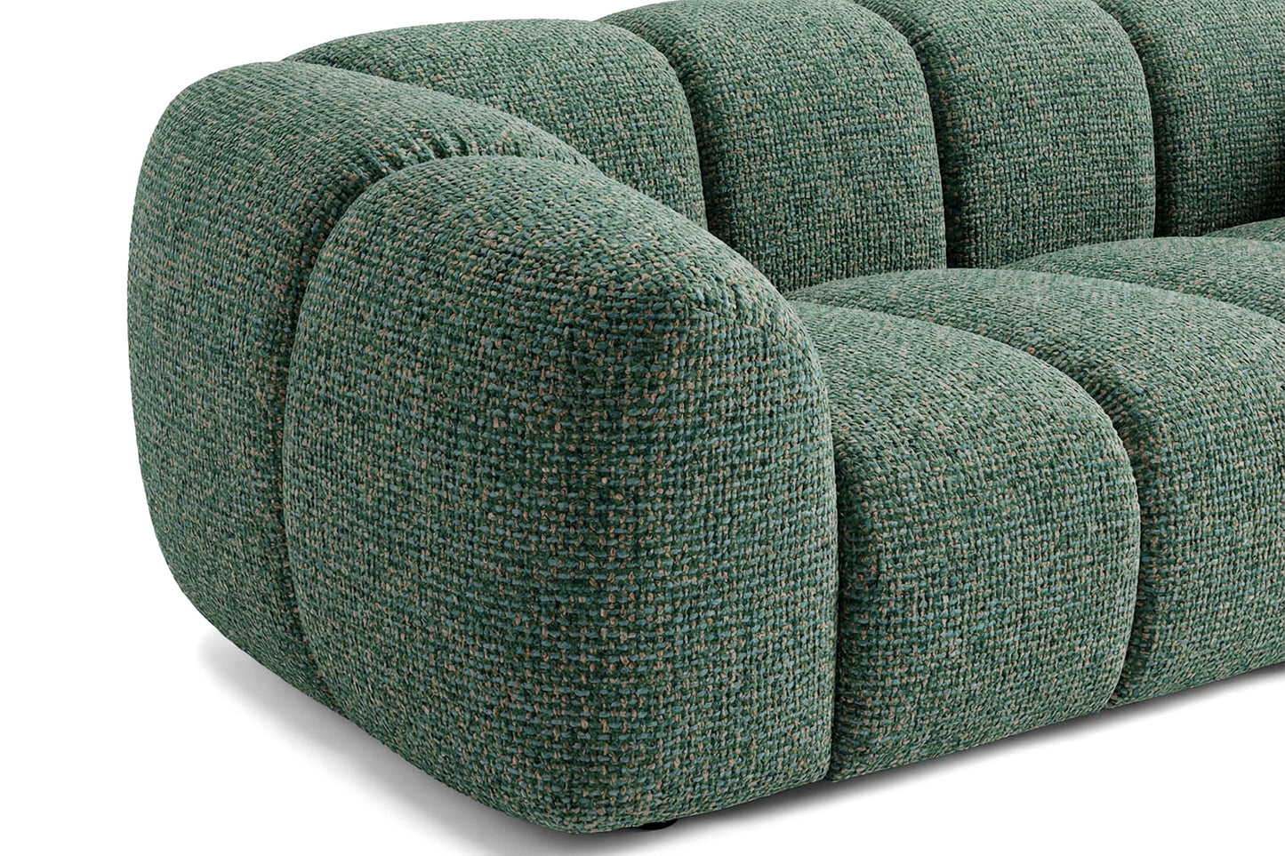 Design-Sofa MALI 3-Sitzer Stoff Puente 37 Dunkelgrün – Cloud Design 240cm