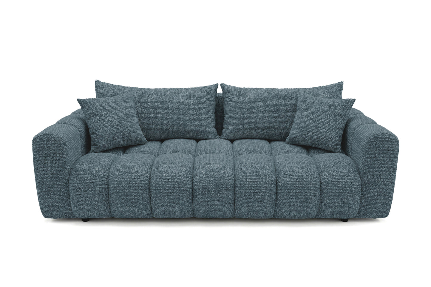 Schlafsofa COSMO 240cm HR-Schaum Strukturstoff Puente 39 Petrolblau