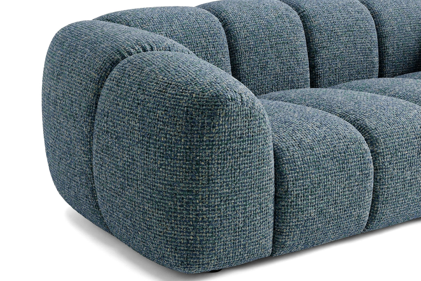 Design-Sofa MALI 3-Sitzer Stoff Puente 39 Petrolblau – Cloud Design 240cm