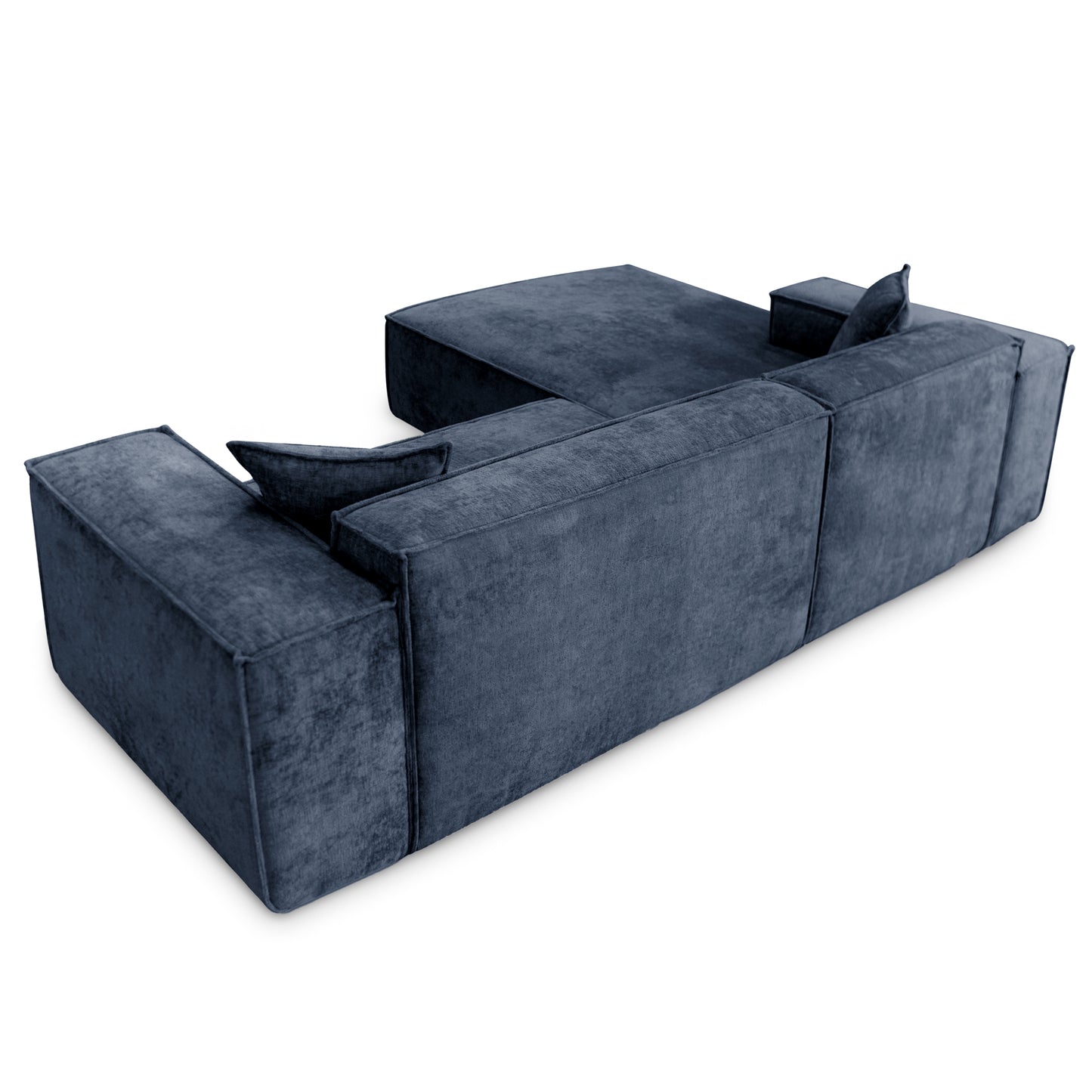 Design Ecksofa Como LC/RC 192x270 cm – Luxus Lounge L-Form Perfect Harmony 77 Marineblau – Strukturstoff Modern & Robust