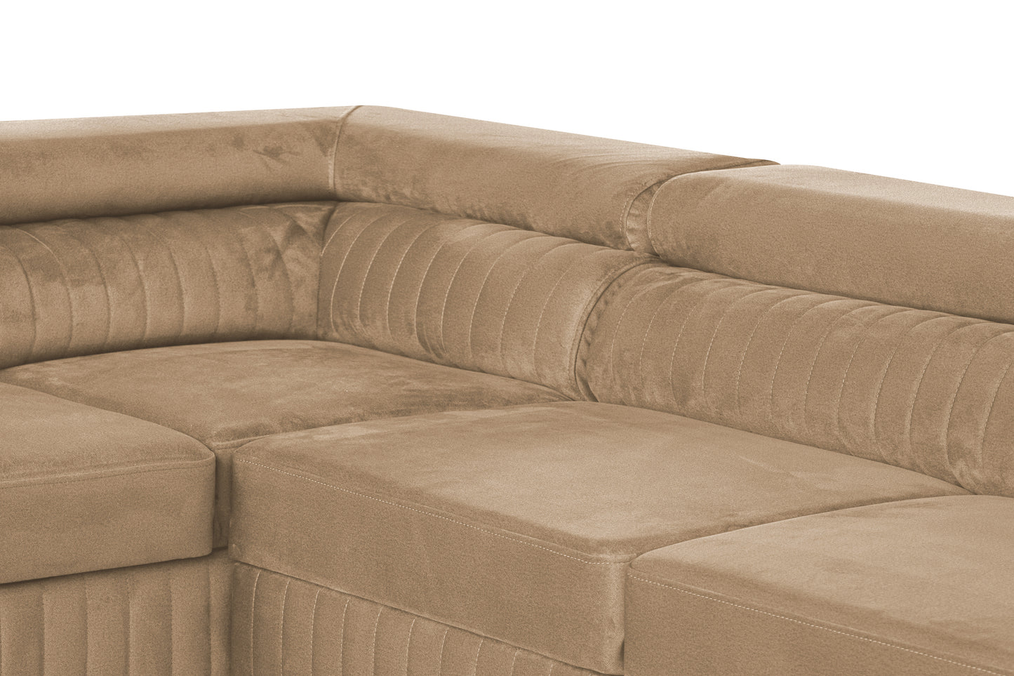 U-Form Schlafsofa Magnum Beige 345x202 cm – Flexibles Design ohne feste Seite