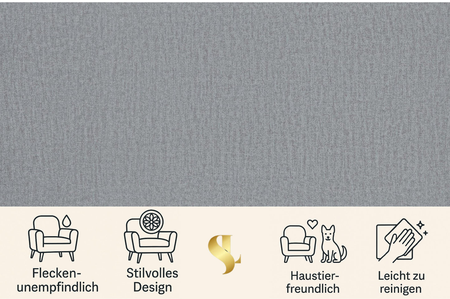 Sofiland Aller XXL U-förmiges Ecksofa rechts mit Schlaffunktion, Couchgarnitur mit 2 Bettkästen, Wohnzimmersofa Hellgrau MONOLITH 84, Sofa, Schlafsofa