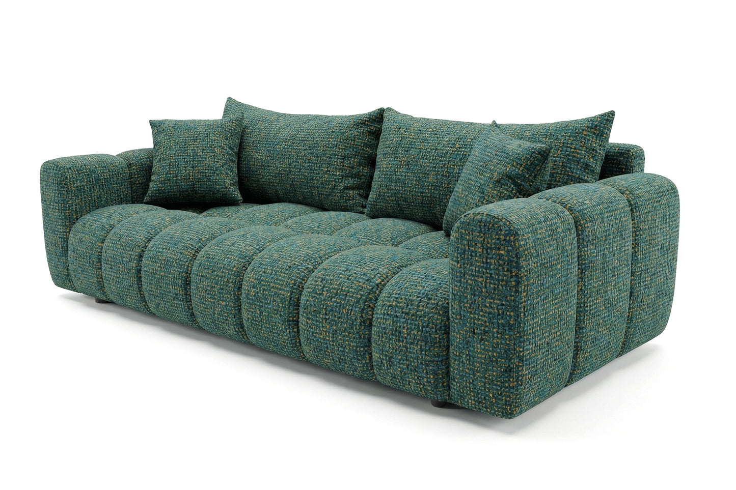 Schlafsofa COSMO 240cm HR-Schaum Strukturstoff Puente 37 Dunkelgrün