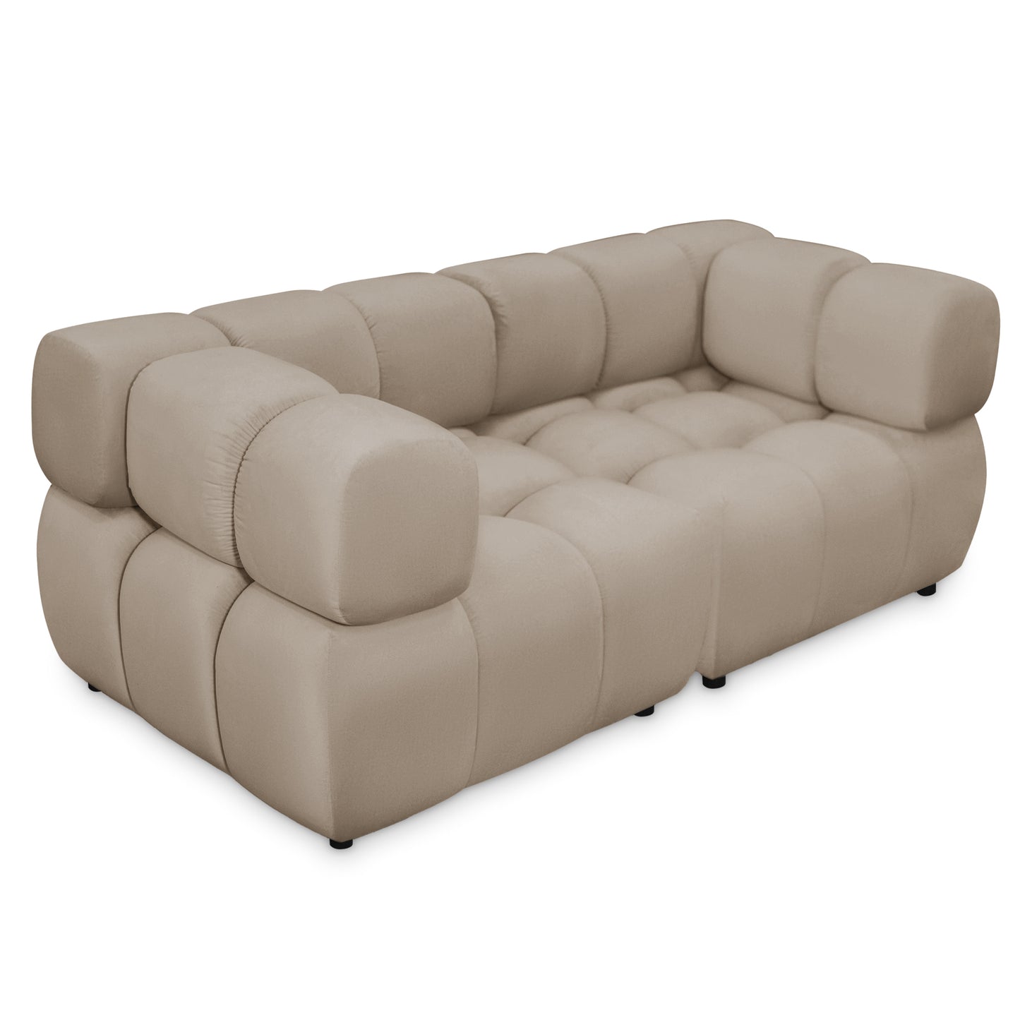 Sofa Tondo 3-Sitzer – Bluvel 28 Dunkelbeige