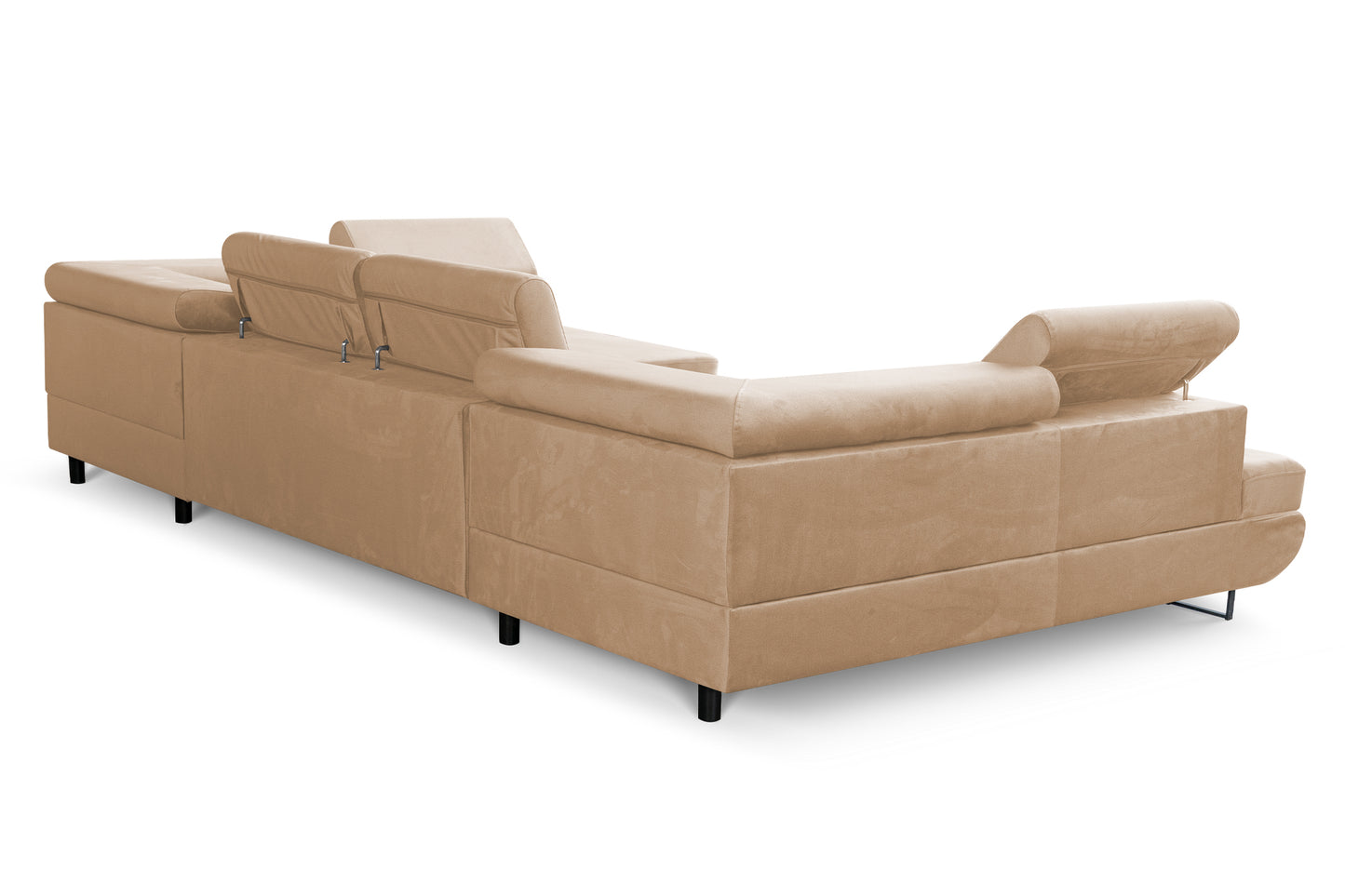 U-Form Schlafsofa Magnum Beige 345x202 cm – Flexibles Design ohne feste Seite