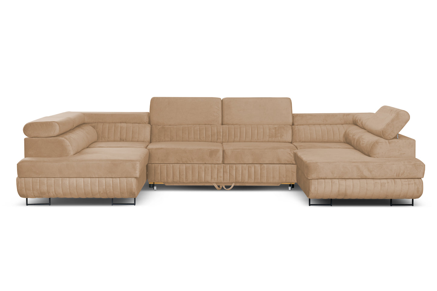 U-förmiges Schlafsofa Magnum Graphit 345x202 cm – Flexibles Design ohne feste Seite