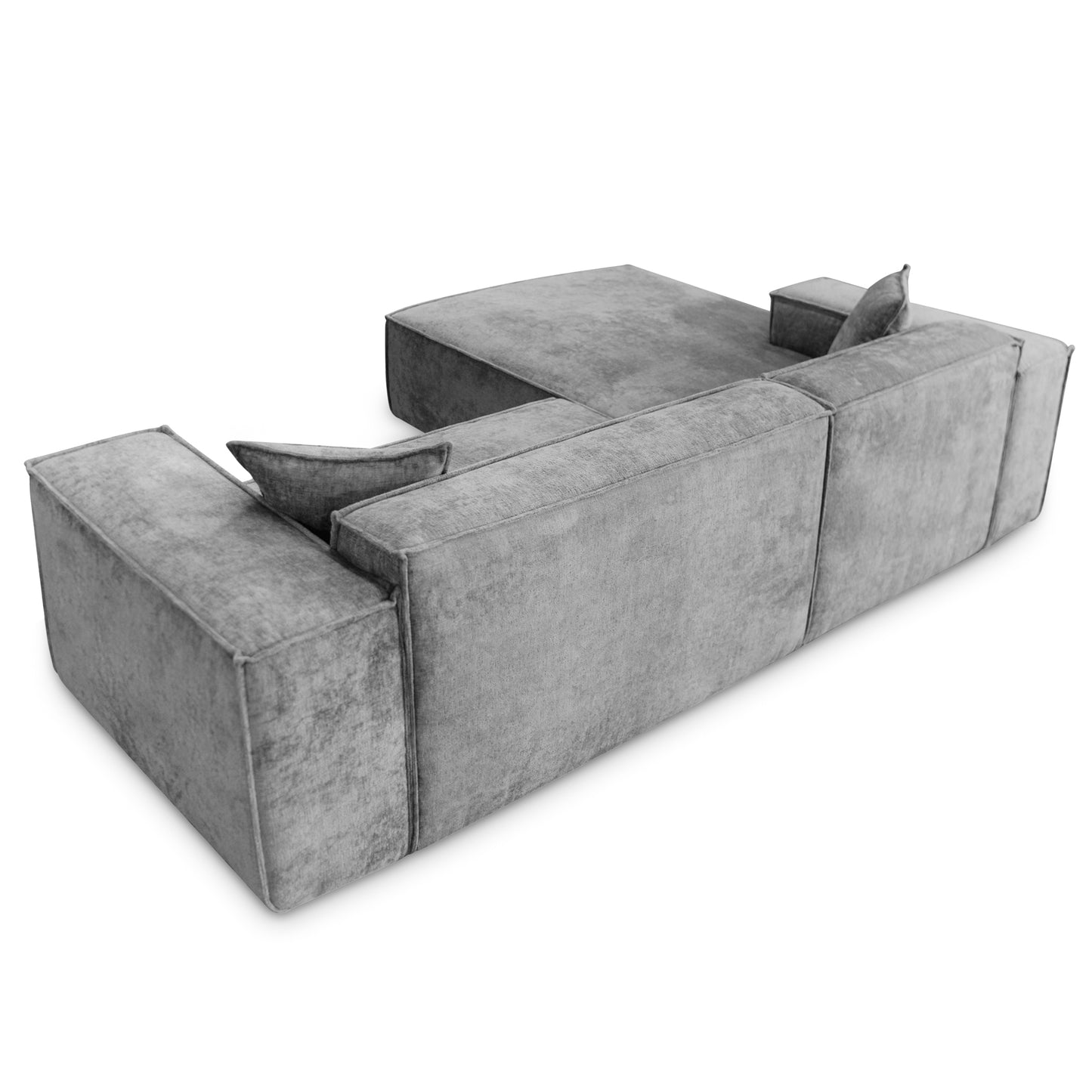 Design-Ecksofa Como LC/RC 192x270 cm – Luxus Lounge L-Form Perfect Harmony 82 Grau – Strukturstoff Modern & Robust