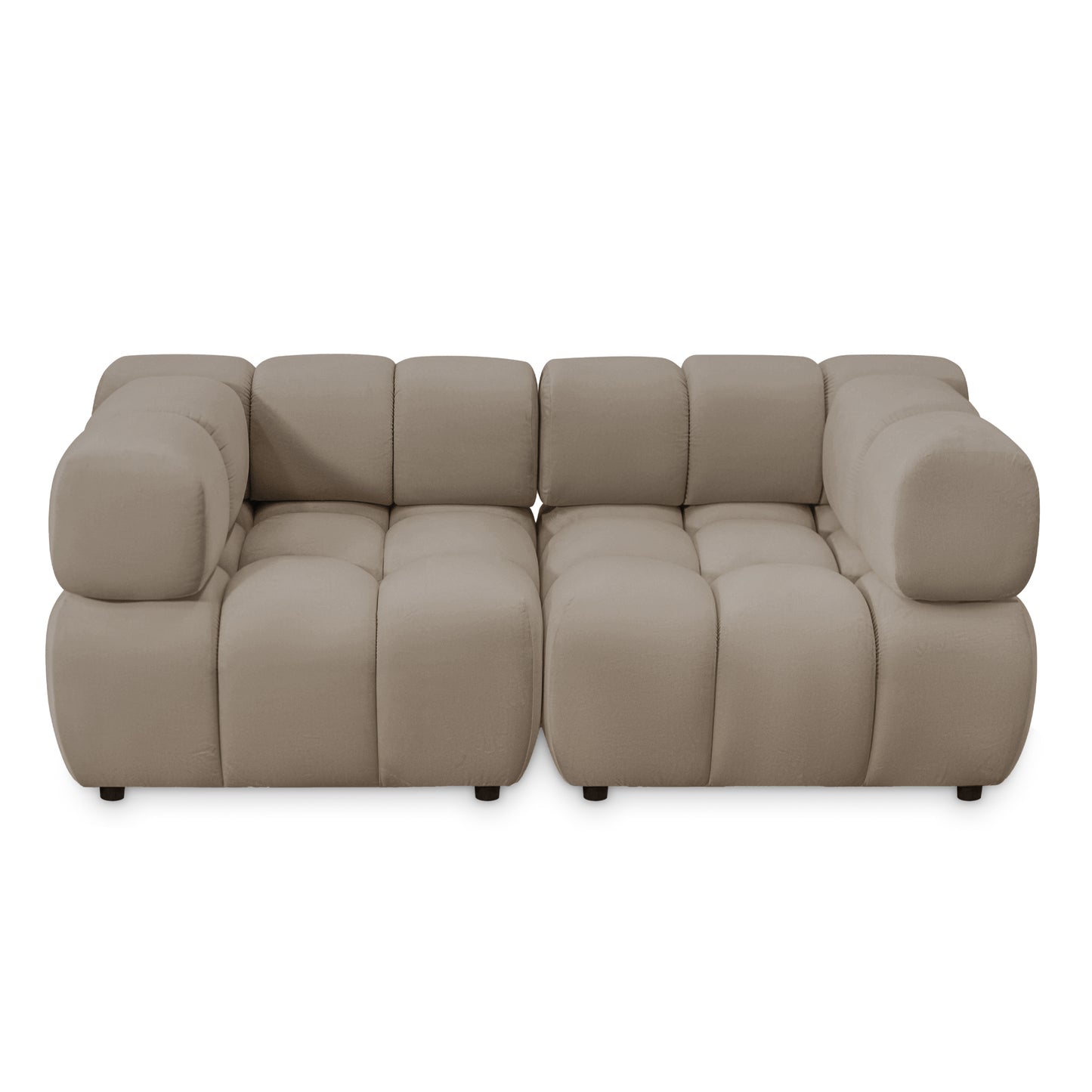 Sofa Tondo 3-Sitzer – Bluvel 28 Dunkelbeige