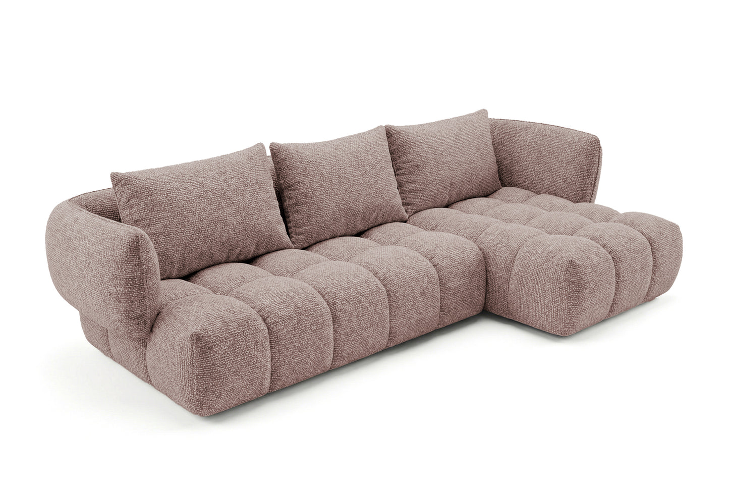 Lounge Ecksofa SAVIO - Puente 68 Altrosa rechts - 250x168 cm - Design Sofa HR
