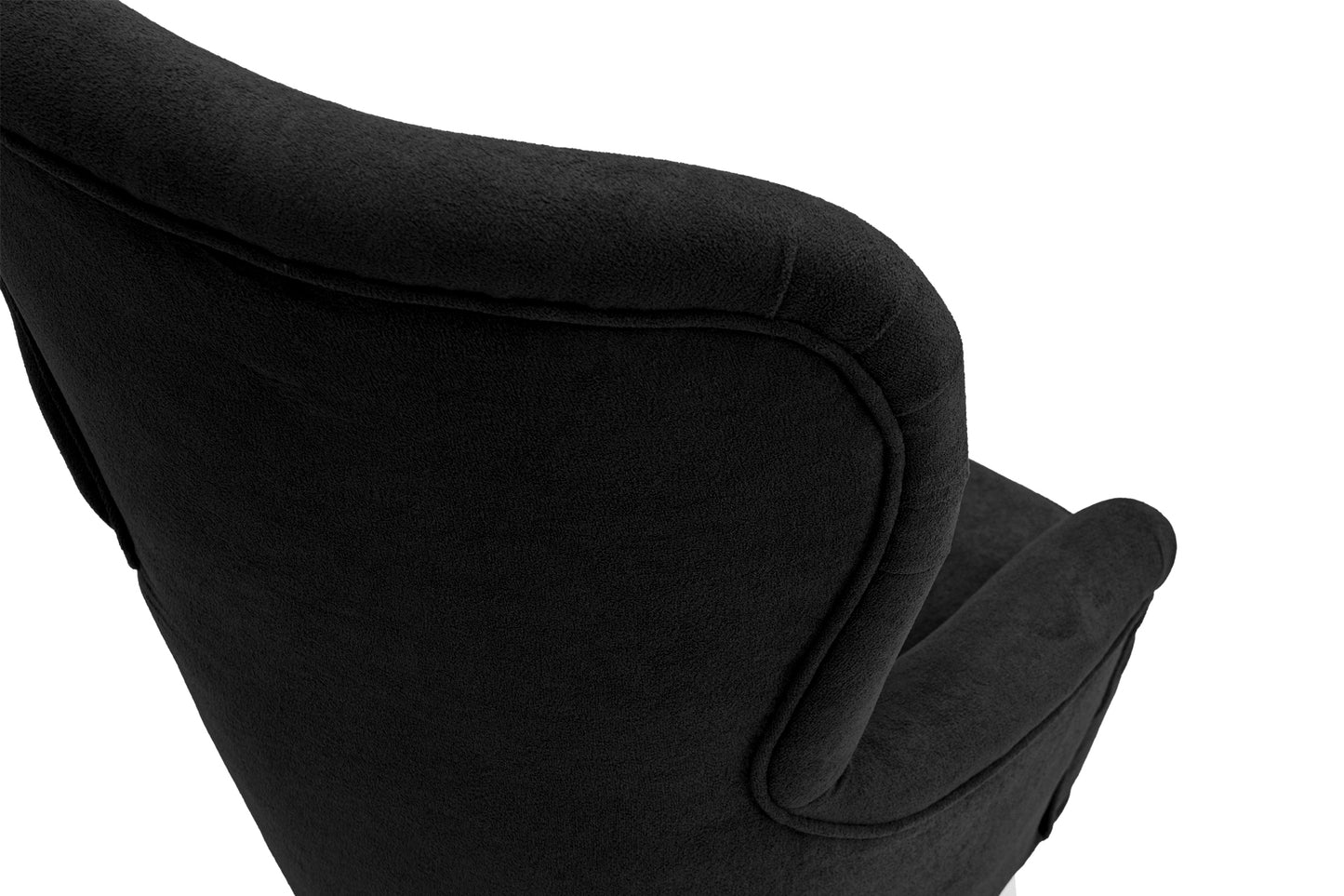 Retro-Sessel Sofiland Velo, mit Velo-Stoff bezogen – Farbe Schwarz