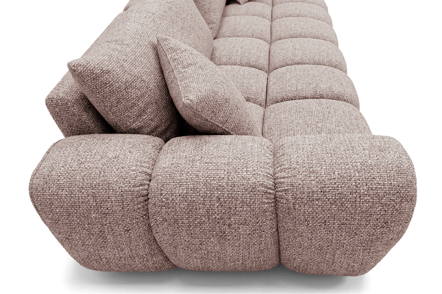 Schlafsofa COSMO 240cm Kaltschaum Strukturstoff Puente 68 Altrosa