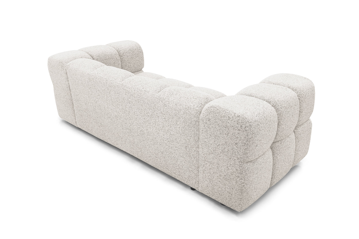 Design 3-Sitzer Sofa AVERRO 240 cm – Puente Beige-Grau 09 – Strukturstoff Premium – HR-Schaum