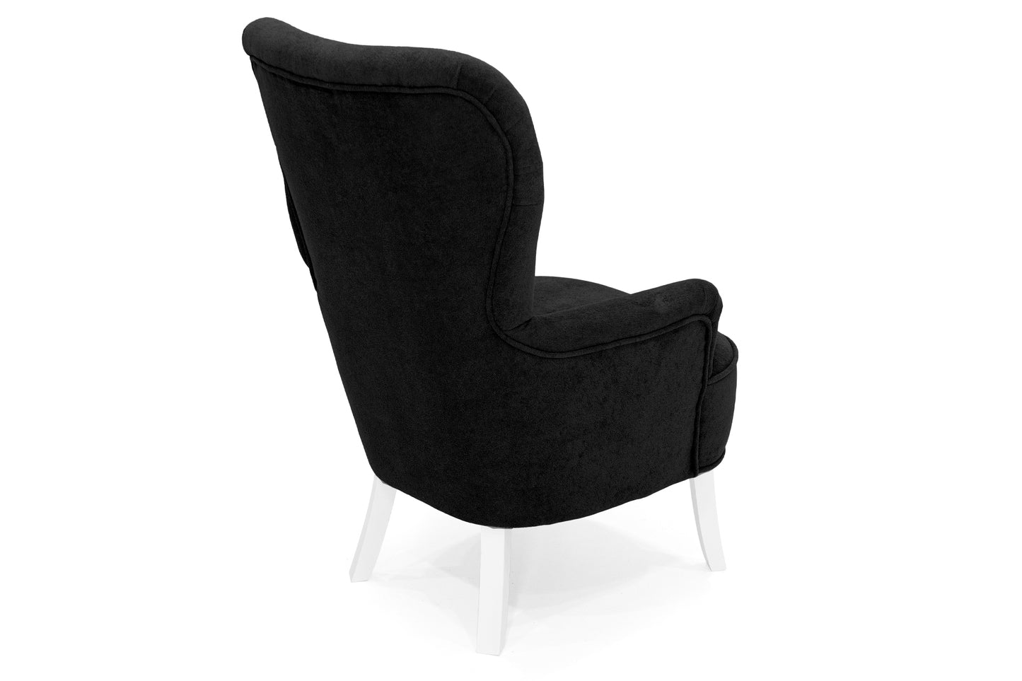 Retro-Sessel Sofiland Velo, mit Velo-Stoff bezogen – Farbe Schwarz