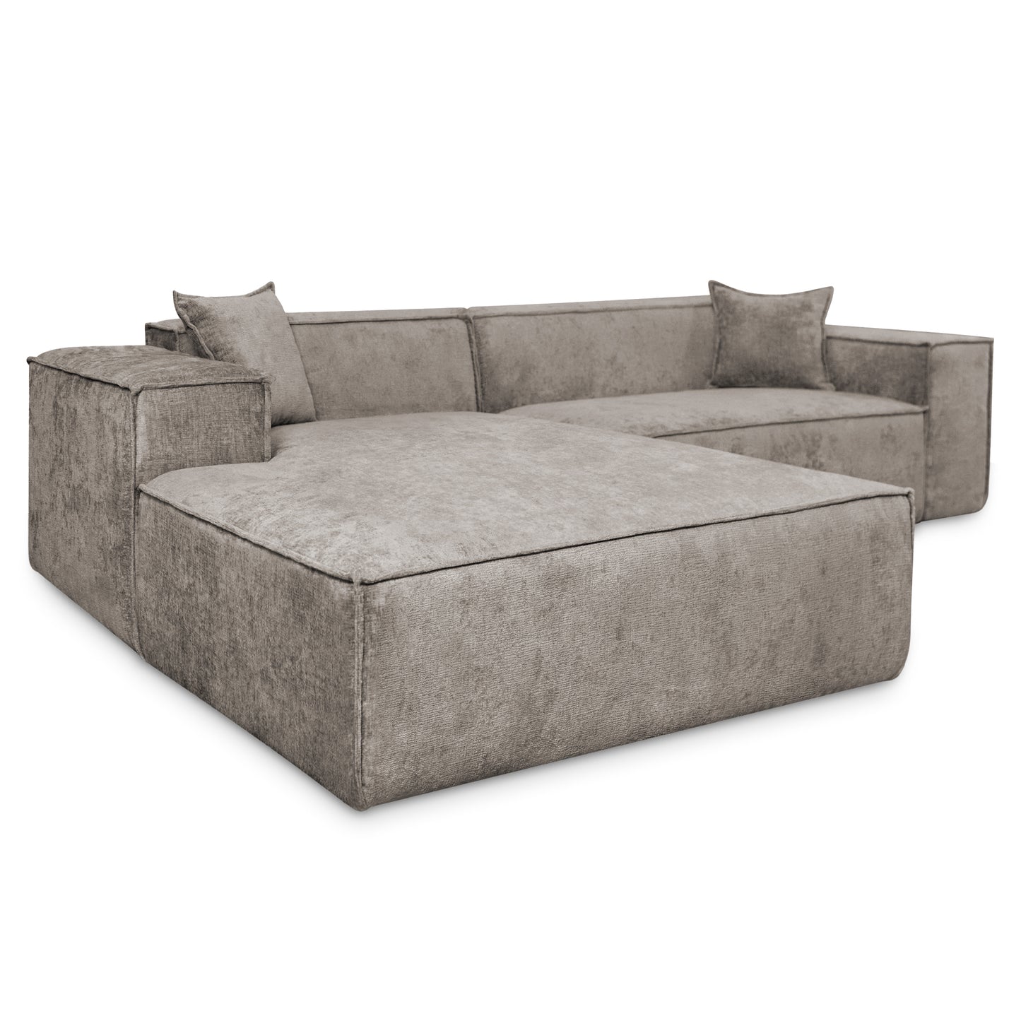 Design Ecksofa Como LC/RC 192x270 cm – Luxus Lounge L-Form Perfect Harmony 04 Taupe – Strukturstoff Modern & Robust