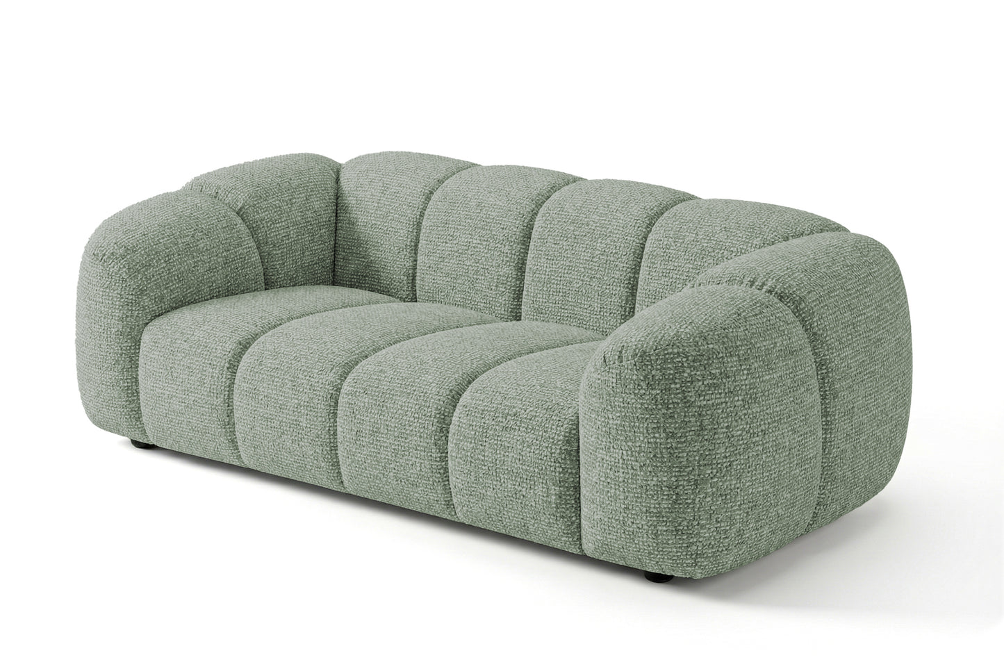 Design Sofa MALI 3-Sitzer Stoff Puente 33 Salbeigrün – Cloud Design 240cm