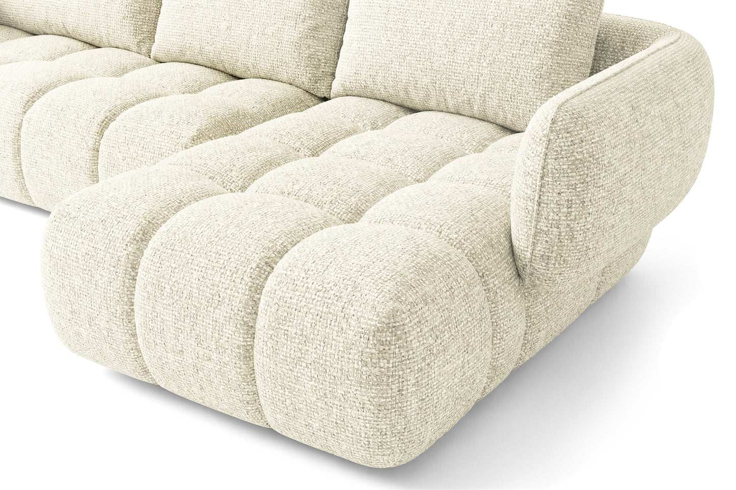 Lounge Ecksofa SAVIO - Puente 03 Cremeweiß rechts - 250x168 cm - Design Sofa HR