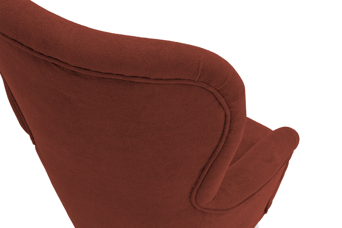 Retro-Sessel Sofiland Velo mit Veloursstoffbezug – Farbe Terrakotta