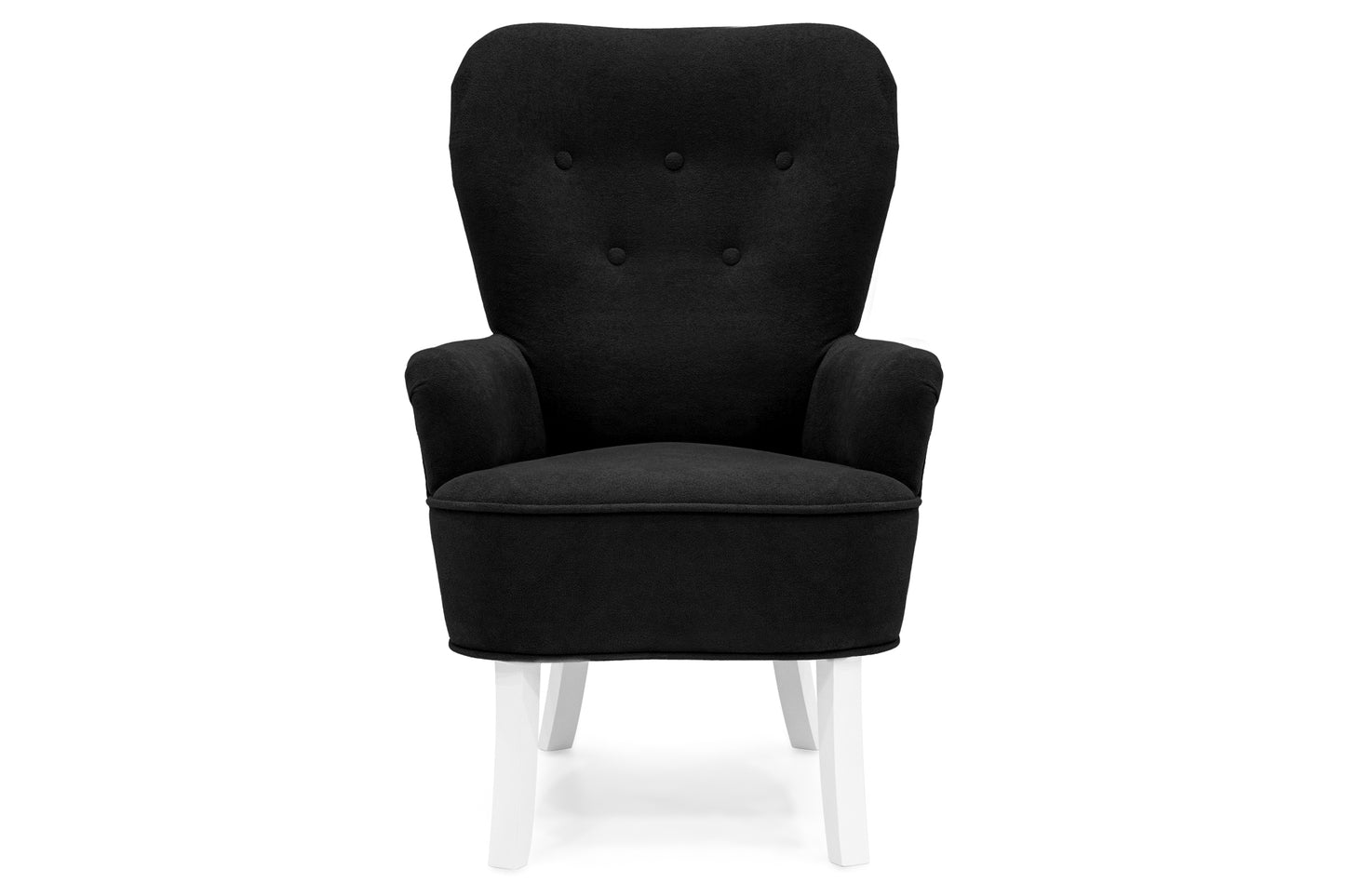 Retro-Sessel Sofiland Velo, mit Velo-Stoff bezogen – Farbe Schwarz