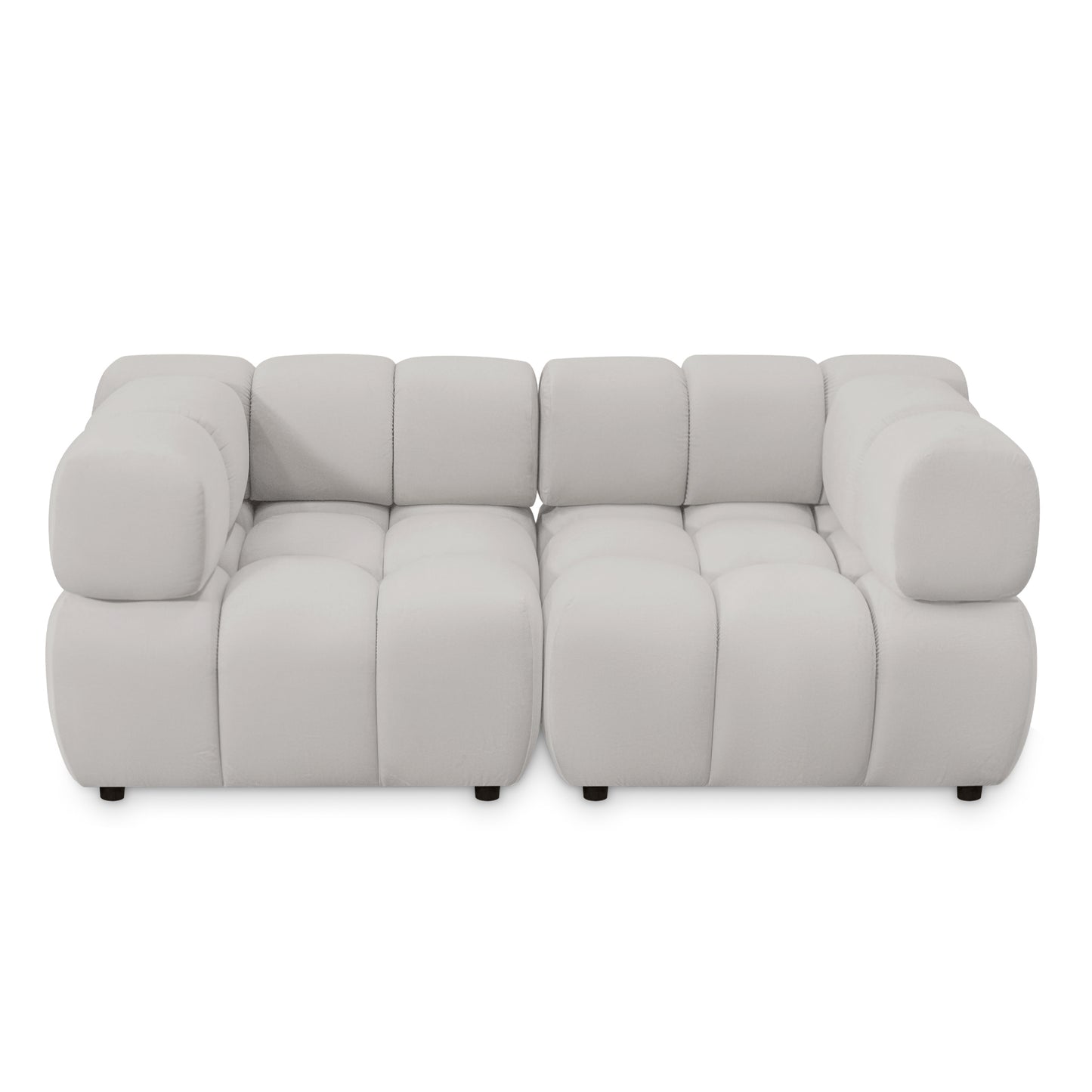 Sofa Tondo 3-Sitzer-Bluvel 03 Hellgrau