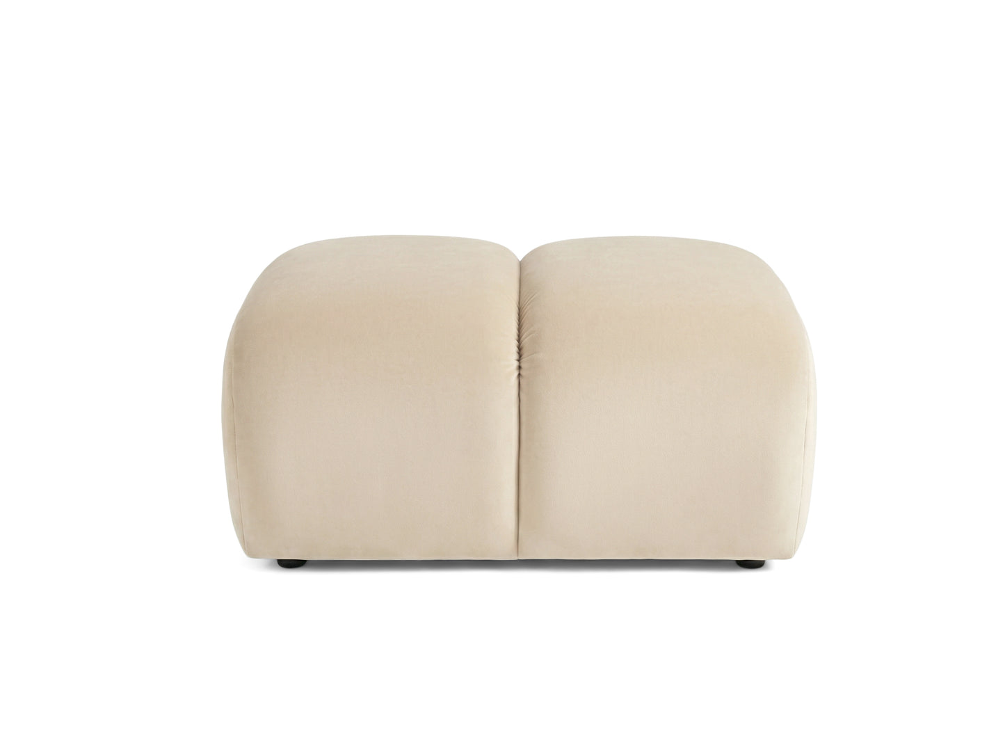 Loungehocker SAVIO – Stoff Puente 68 Altrosa – 90x70 cm – Design-Sitzpouf mit Premium HR-Komfort