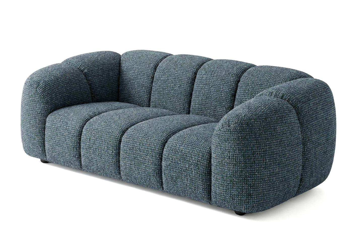 Design-Sofa MALI 3-Sitzer Stoff Puente 39 Petrolblau – Cloud Design 240cm