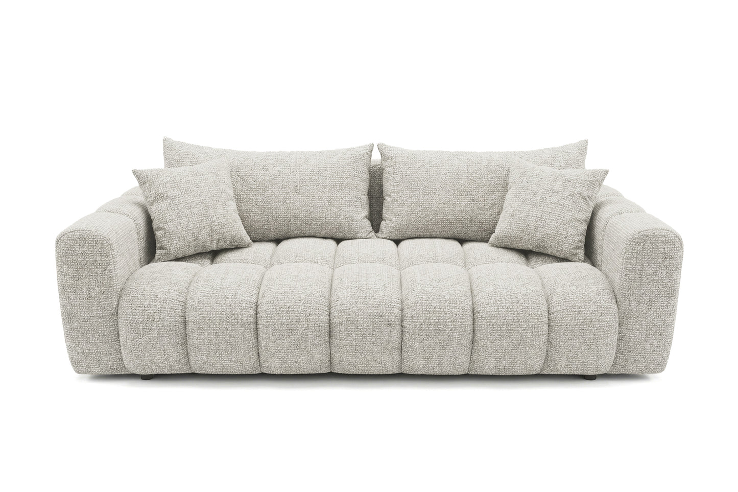 Schlafsofa COSMO 240cm HR-Schaum Strukturstoff Puente 09 Beigegrau