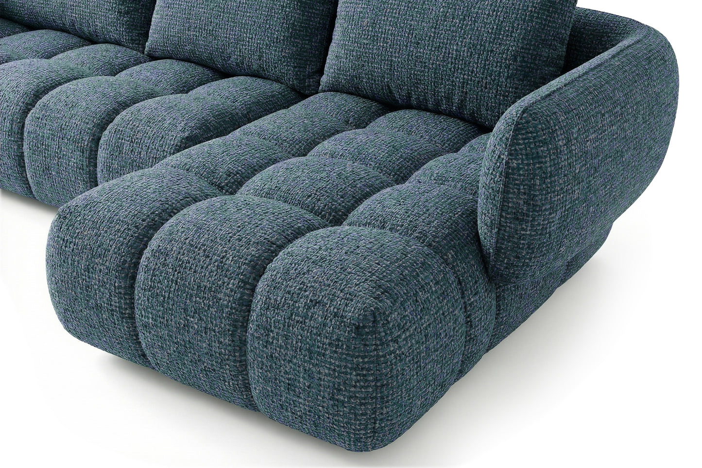 Lounge Ecksofa SAVIO - Puente 39 Petrolblau rechts - 250x168 cm - Design Sofa HR
