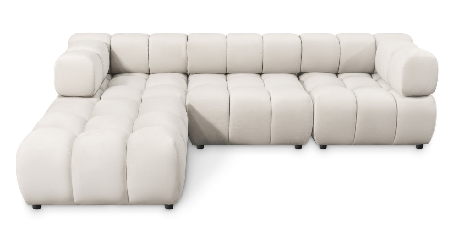 Ecksofa TONDO LC/RC 192x288cm Bluvel 86 Dunkelblau