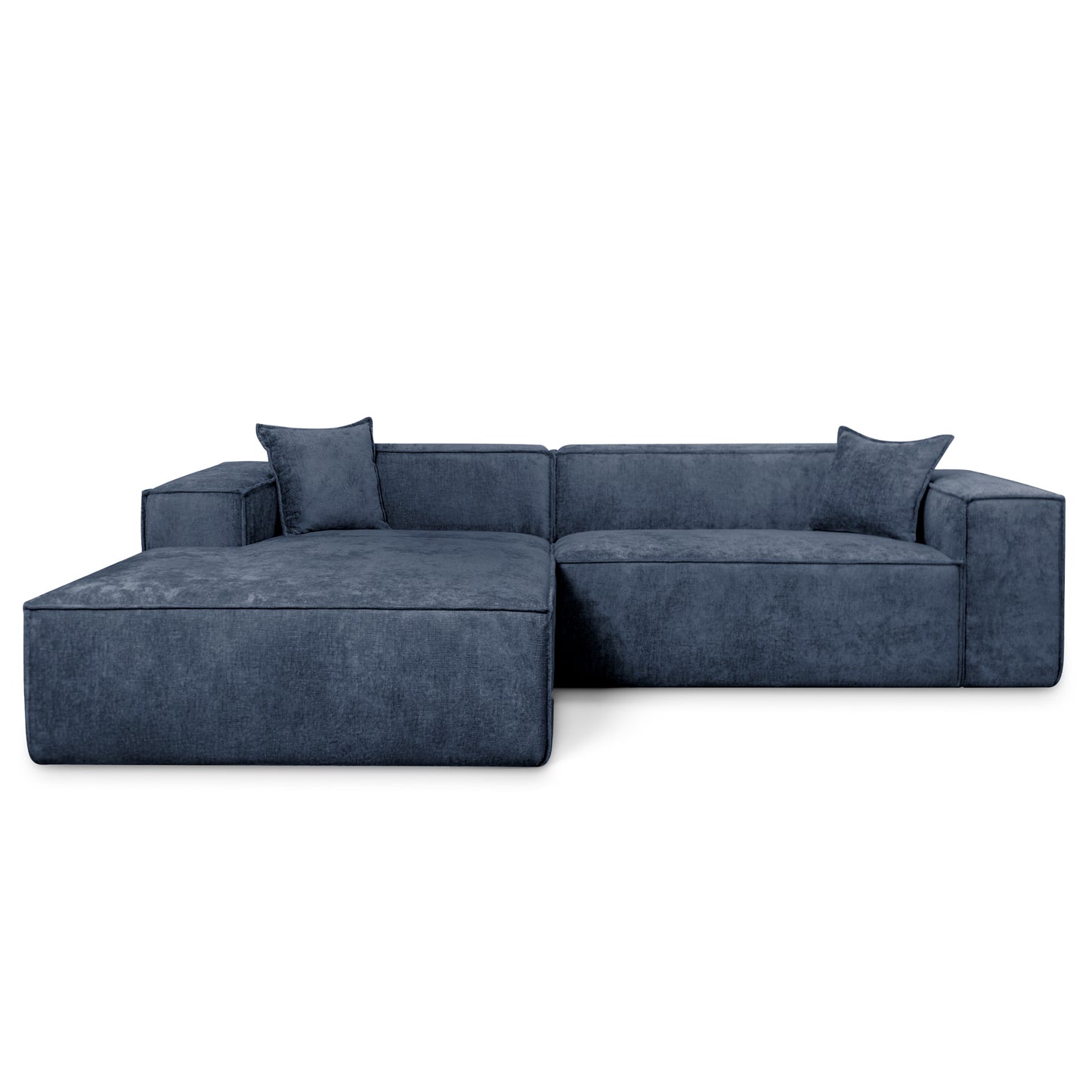 Design Ecksofa Como LC/RC 192x270 cm – Luxus Lounge L-Form Perfect Harmony 77 Marineblau – Strukturstoff Modern & Robust