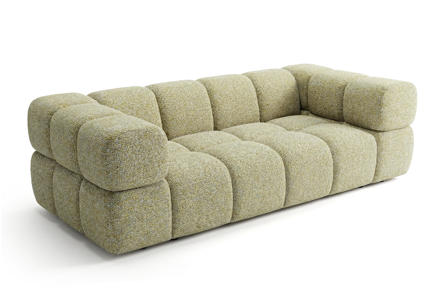 3-Sitzer-Sofa AVERRO 240 cm – Puente Senfgelb 41 – Strukturstoff Premium – HR-Schaum