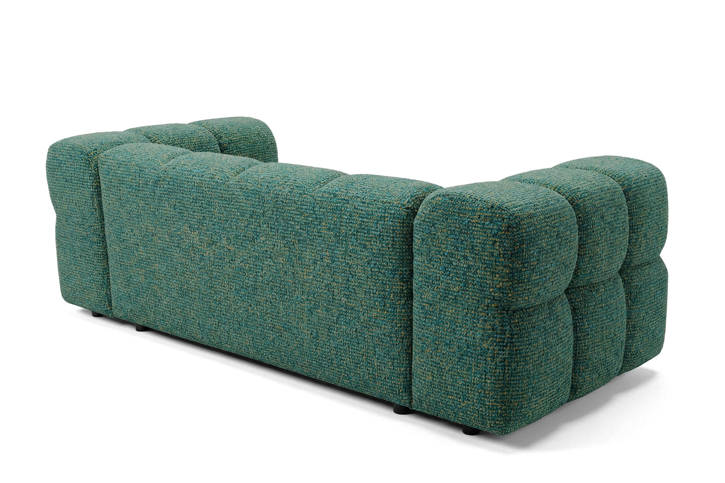 Design 3-Sitzer Sofa AVERRO 240 cm – Puente Dunkelgrün 37 – Strukturstoff Premium – Kaltschaum